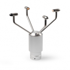 person using crane to move industrial gear box in engineering factory